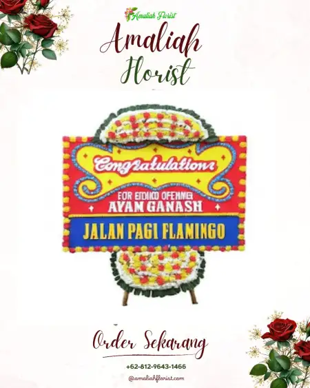 Sewa Papan Bunga Batu Meja